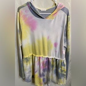 BE Stage hoodie tie dye shirt